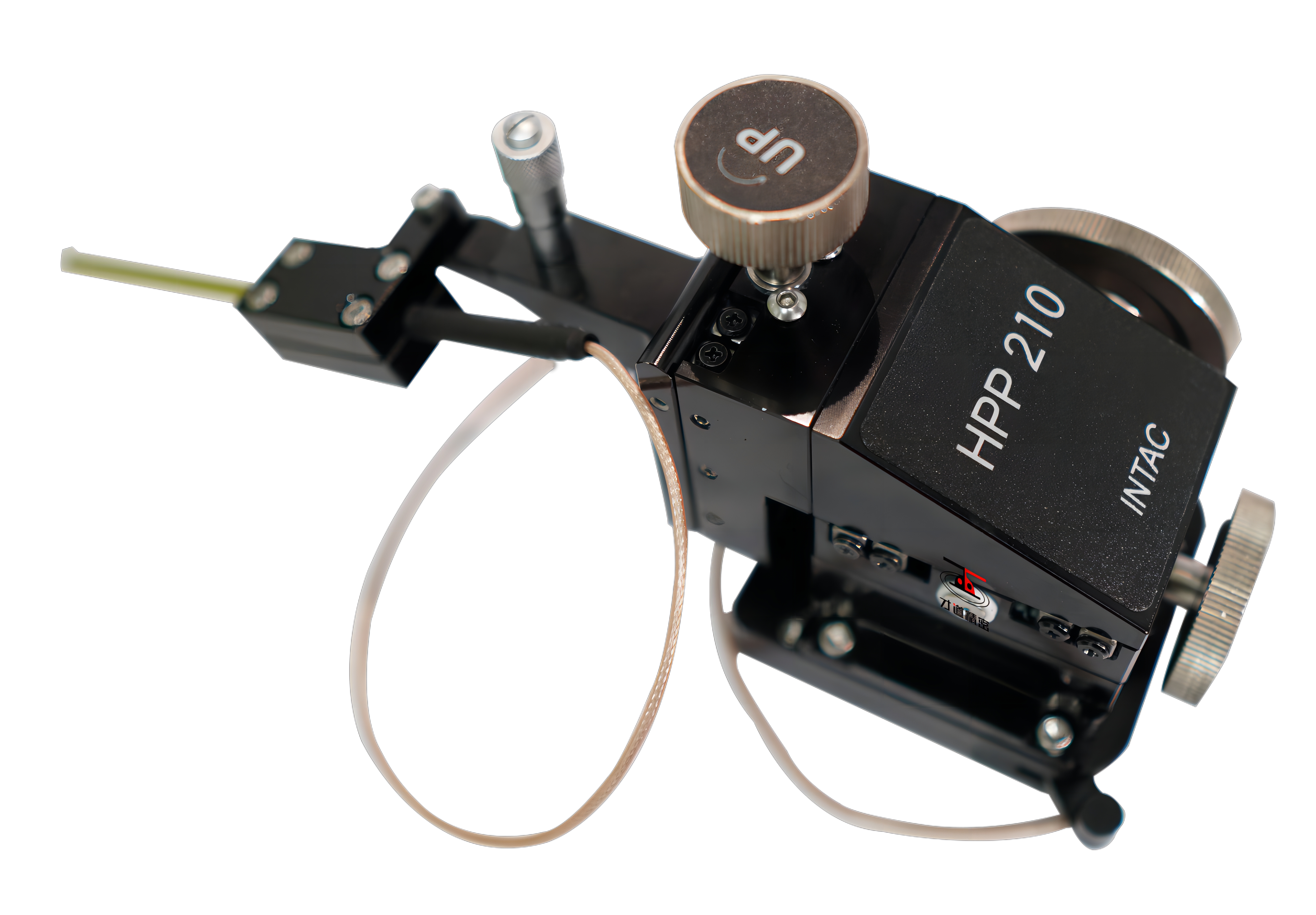 O posicionador da ponta de prova do porta-agulha de teste é usado com um acessório de ponta de prova coaxial/triaxial